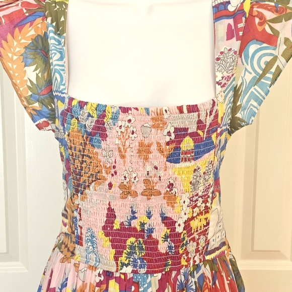 Caroline Constas Claudia Midi Flutter Sleeve Open Back Dress - Picture 2 of 12